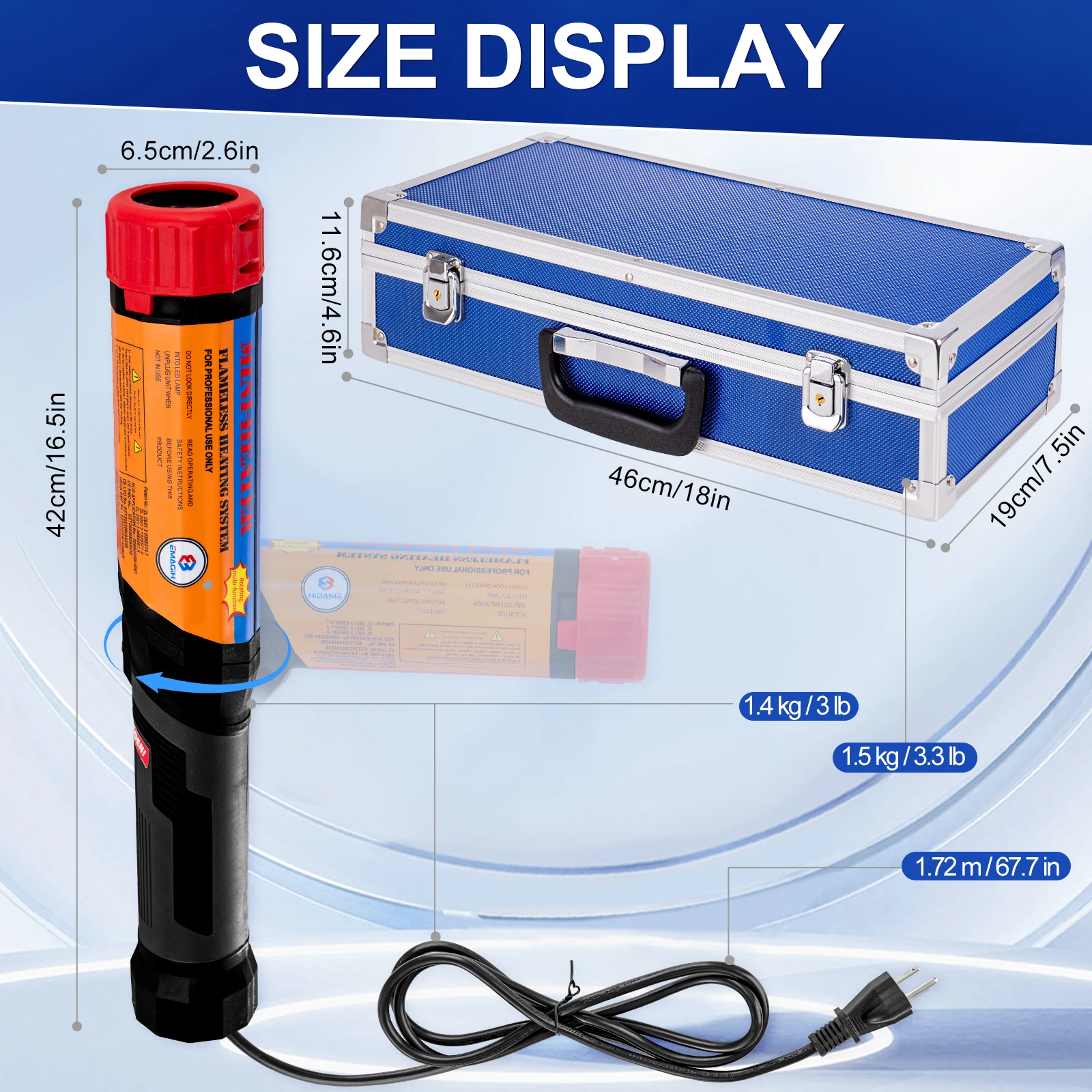 Induction Heater 1100W Flameless Electromagnetic 8 Pieces Coil Kits for Auto
