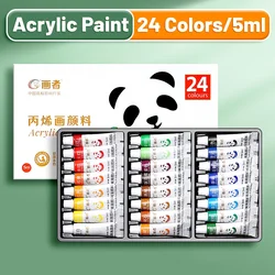 Vibrant Acrylic Paint Set - Rich Pigments for Creative Art Projects (24 Colors)