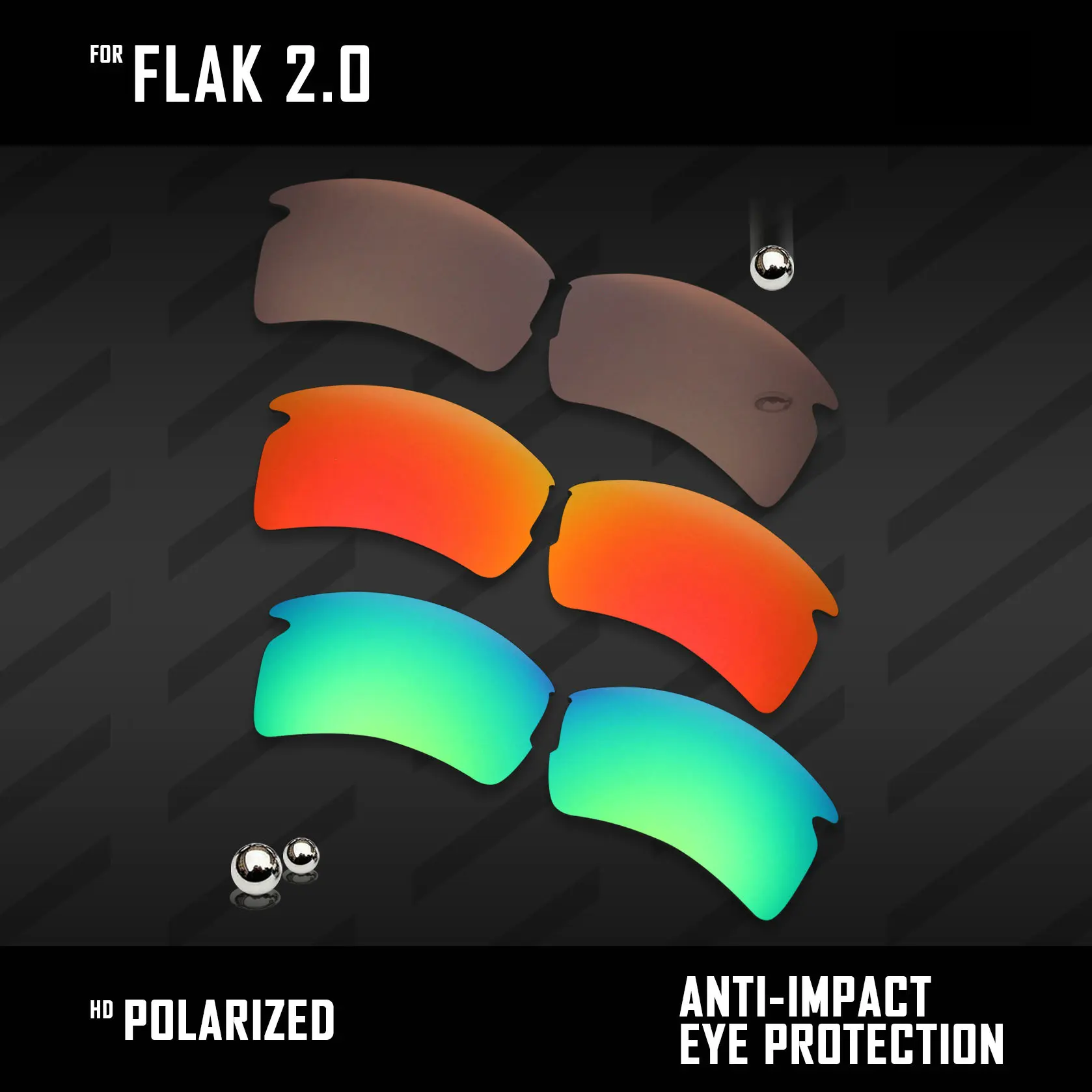 Oakley Flak 2.0 OO9295 59mm 선글라스용 Visorize 편광 교체 U..