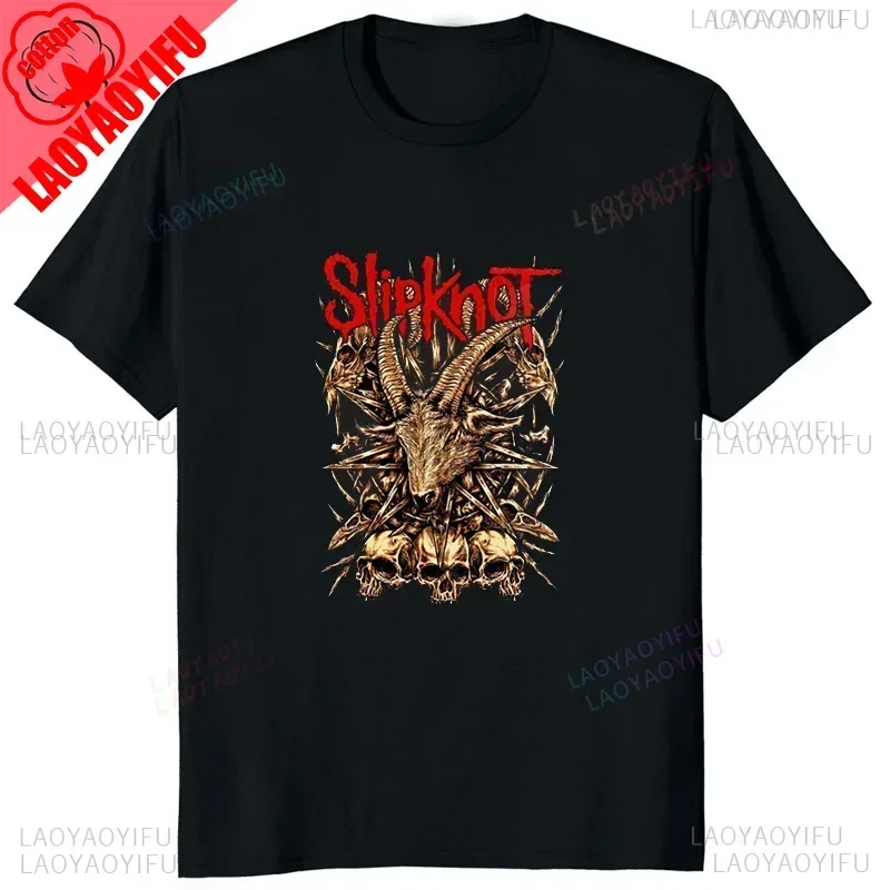 Rock Style Slipknots Printed Men T Shirts for Women Heavy Metal Tees Prepare for Hell Tour Streetwear T-shirt Cotton Casual Top 4