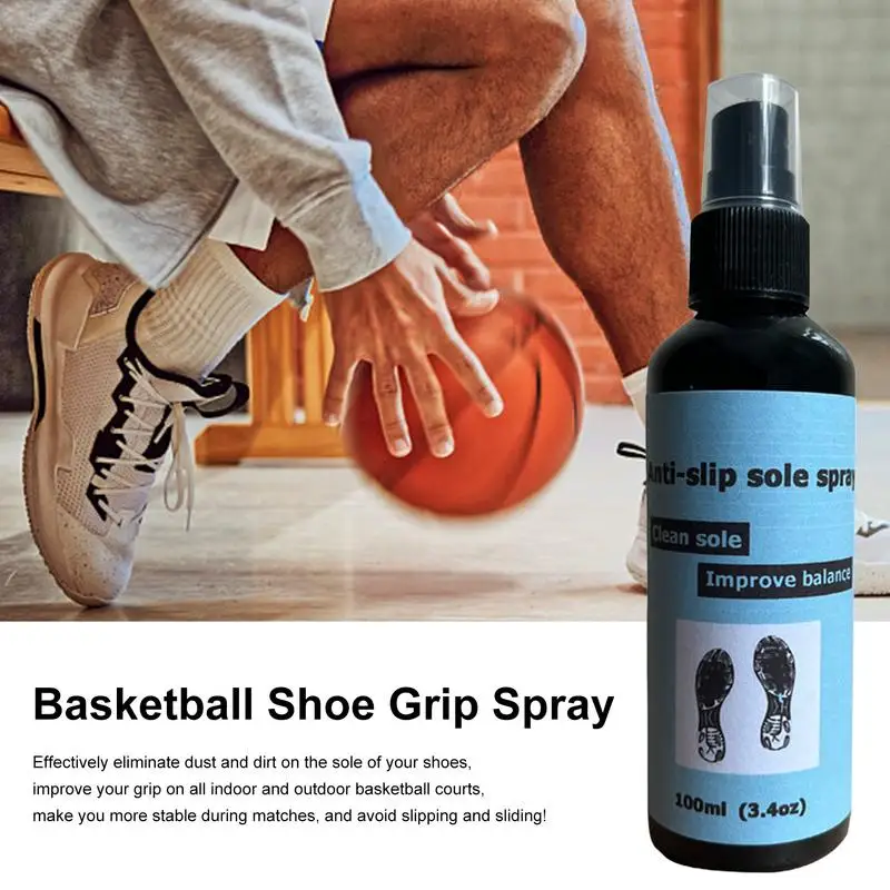 

Shoe Grip Spray 100ml Anti-Slip Sole Spray Spray for Basketball Shoes Shoe Sole Protector Improves Traction Cleans & Rejuvenates