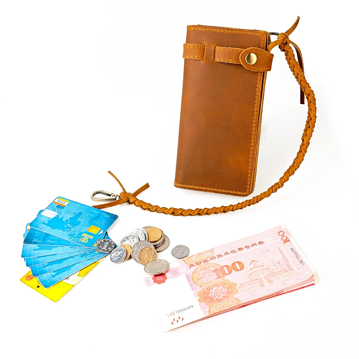2024 Luxury Brand Men's Wallet Top Layer Cowhide Leather Wallet Long Men's Wallet Wallet Clip