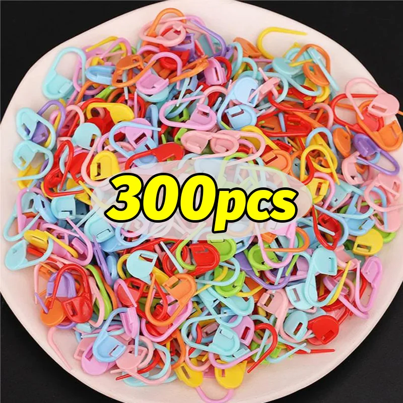 

50-300pcs Crochet Markers Plastic Small Locking Stitch Clips Knitting Latch Tools Needle Clip Hook DIY Sewing Mark Tool Pins