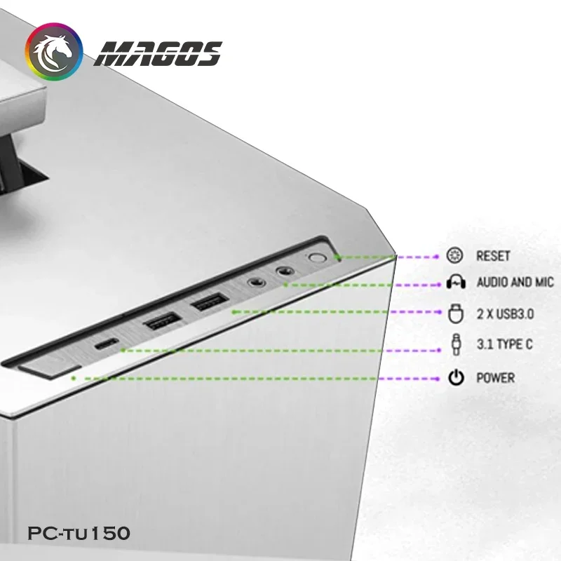 LIANLI-PC-Tu150 PC Water Cooling Computer Case,Best MOD PC Case Build DIY Gaming Case Gamer Cabinet,Silver Black Small