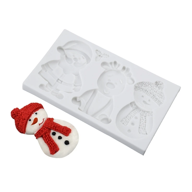 

Santa Silicone Mold Christmas Theme Snowman Molds Reindeer Making Mould Dropship