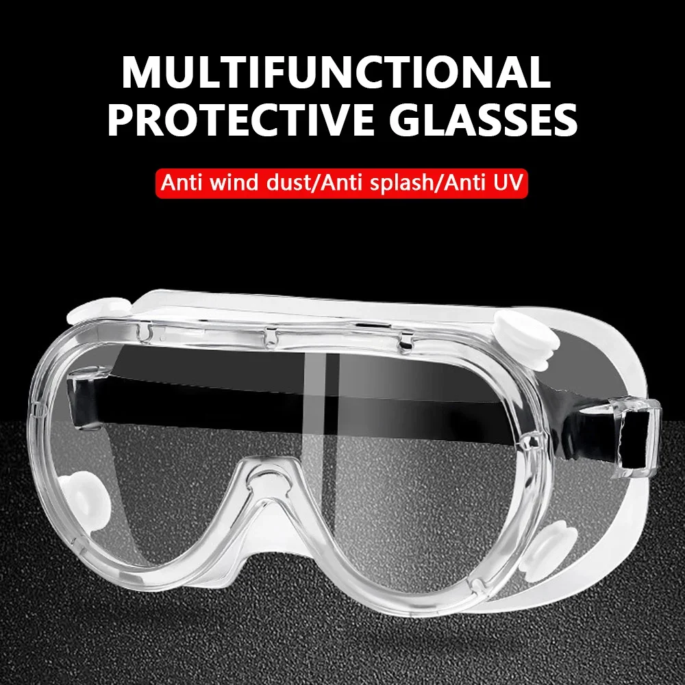 Protective Goggles Clear Safety Goggles Men Women Eye Protect Off-road Cycling Safety Anti Dust Glasses Protection Moto Dust-proof Eyeglass