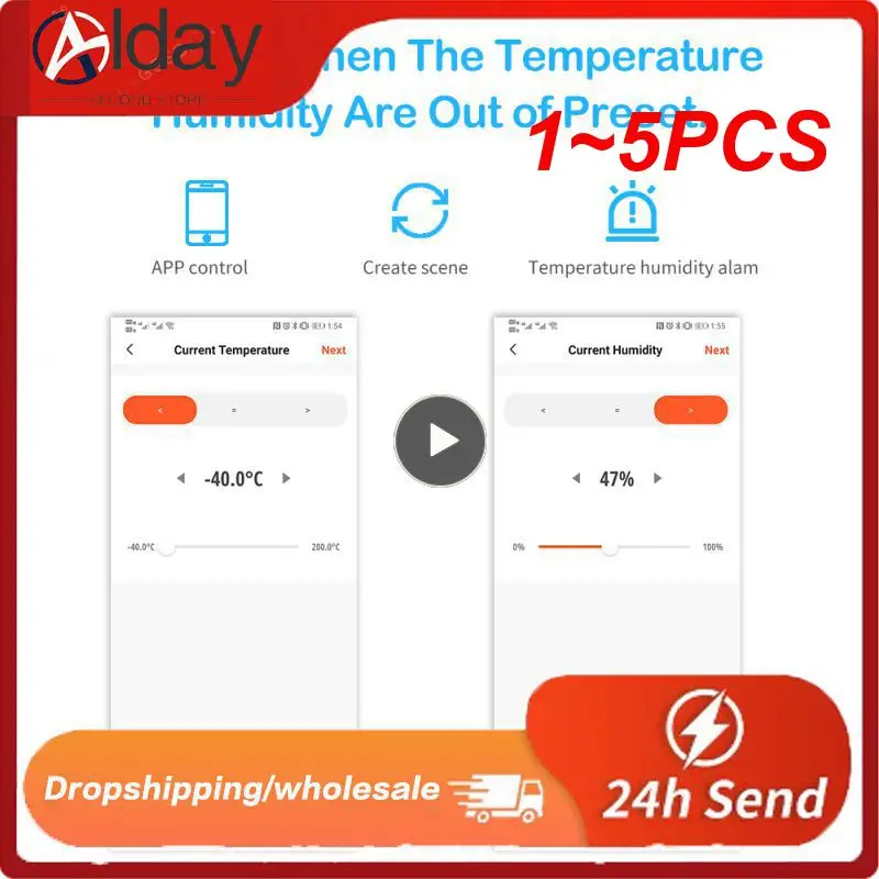 

1~5PCS Tuya WIFI Temperature Humidity Sensor Indoor Hygrometer Thermometer Detector Smart Life Remote Control Support Alexa