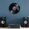 Jazz Musical Instrument Vinyl Record Wall Clock Musical Arts Saxophone Carved Album Music Record Clock Music Room Longplay Decor 3