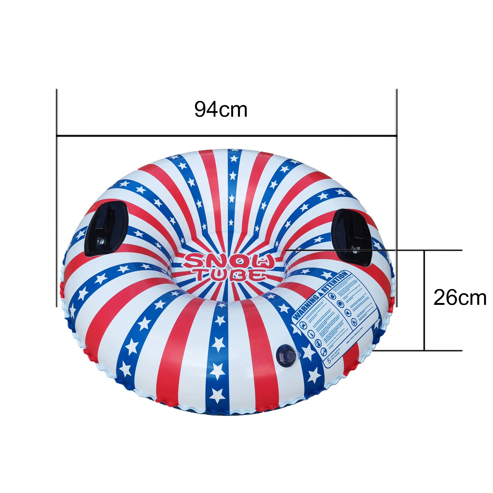 Inflatable Snow Tube Snow Sled Handles Sledge Circle Tire Tube Thickened Winter Sports Inflatable Skiing Circle Rings