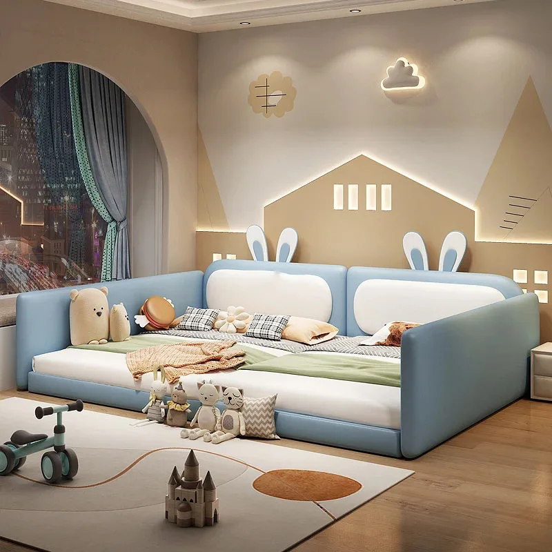 Nordic Children Beds Toddler Boy Lazy Quality Mother Confortable Safety Soft bed Lit luxury muebles Cama De Casal home furniture