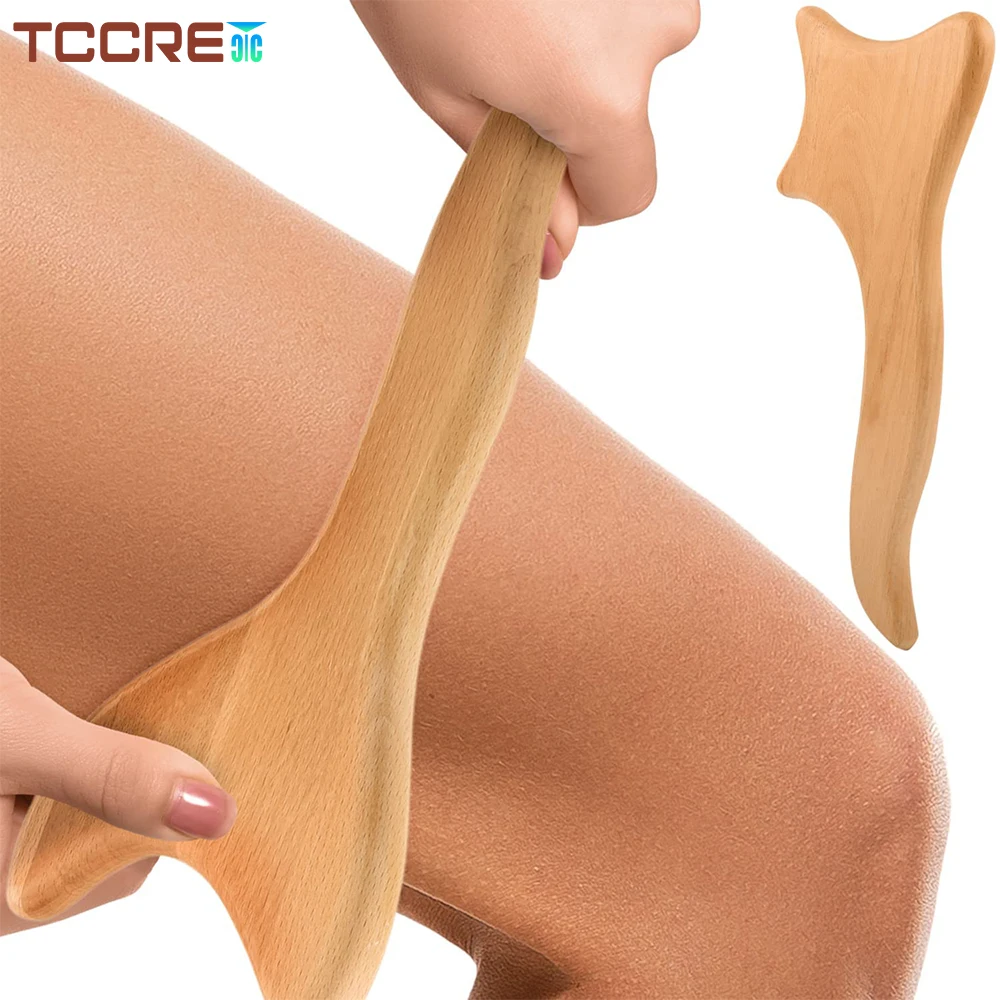 Lymphatic Drainage Massage Tool - Wooden Lymphatic Paddle for Body Sculpting, Fighting Cellulite, and Deep Massage