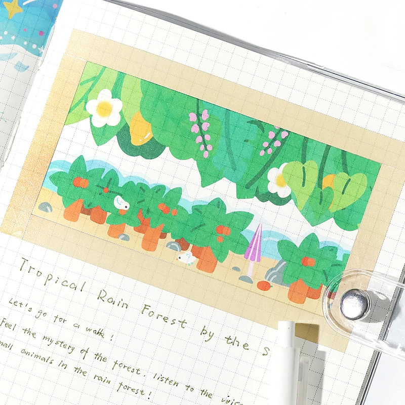 Island Driftage Series Washi Tape Decoration Hand Account DIY Scrapbook Diary Album Collage Stationery Masking Tapes