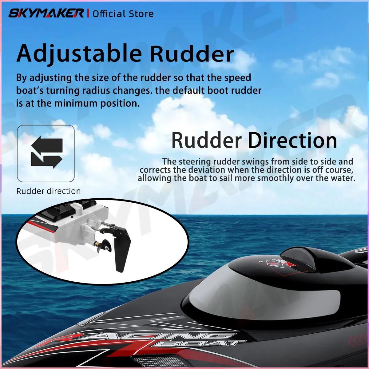Bateau RC rapide WL912/WL916 2.4GHz 30km/h avec batterie 1500-2200mAh