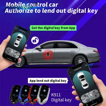 Keyforkess K911 PKE Keyless Entry System Smart LCD Key per Maserati Style per BMW Lexus Audi VW Ford Jeep funziona con il telefono cellulare - Jingyuqin K911 PKE Keyless Entry System Smart LCD Key per Maserati Style per BMW Lexus