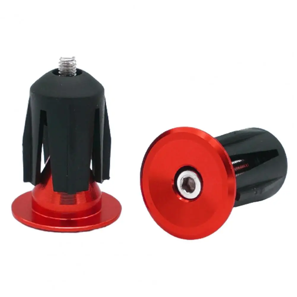 2Pcs Handlebar Ends Road Bike Parts End Caps Aluminum Alloy Wear-resistant Small Handlebar 15.9-21.4mm End Stopper Plugs Caps