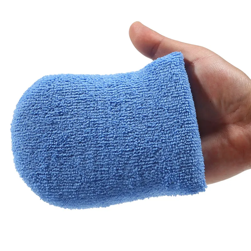 Soft Microfiber Car Wax Applicator Mitts Polishing Sponge Wax Foam Car Applicator Pad Detailing Cleaning Tools 2/4/6Pcs