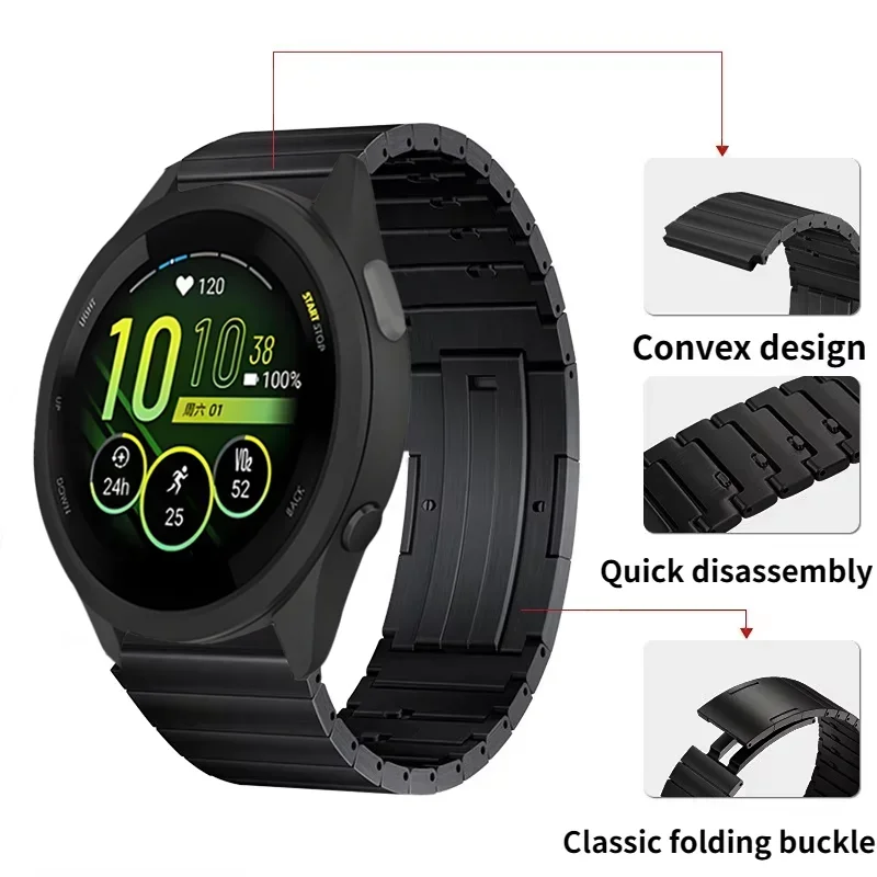 Premium 22mm Quick-Release Titanium Strap with Stainless Steel Bracelet