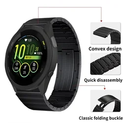 Premium 22mm Quick - Release Titanium Strap with Stainless Steel Bracelet - Forerunner 970 (Black)