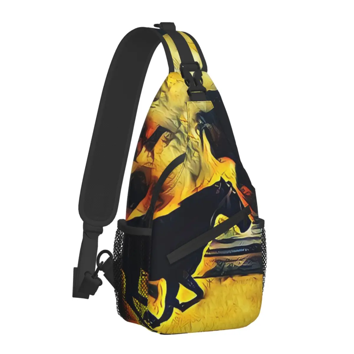 Galoppo Horse Run Quickly Crossbody Bag Sport Sunset Chest Bag Unisex Donna Uomo Fashion Shoulder Zaini Travel