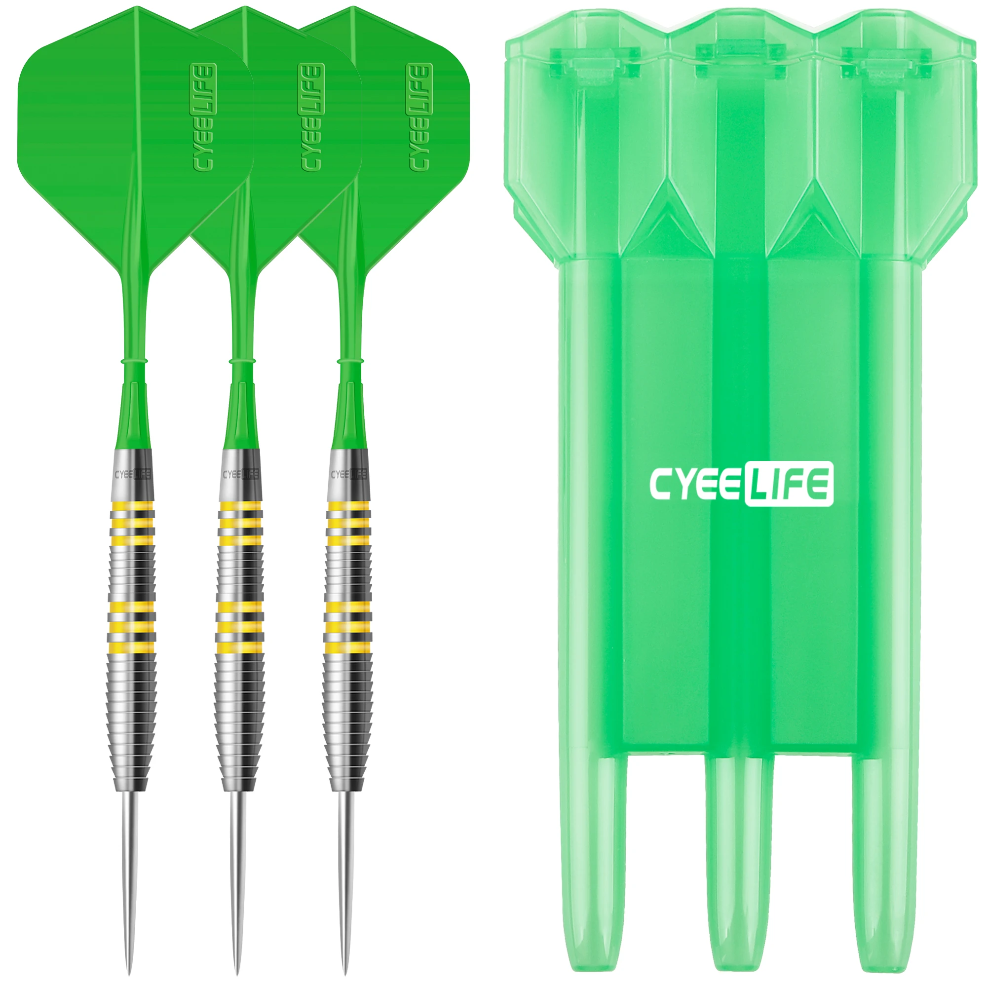 

CyeeLife 22/24g 90% вольфрамовый стальной наконечник Дротика s Набор Профессиональный с переносным чехлом интегрированная Дротика хвост