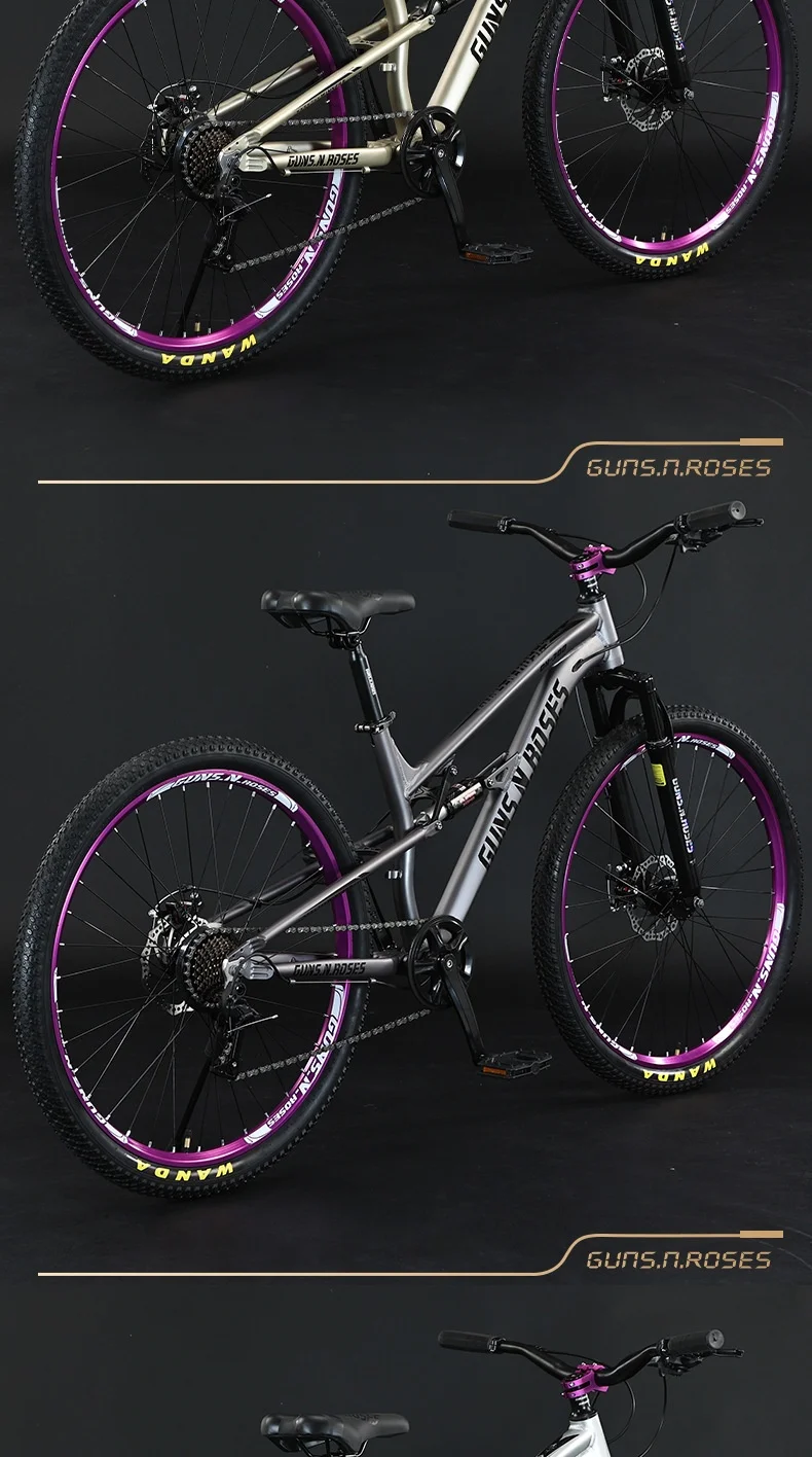 SKIG Mountain Bikes Variable-speed Adult Student Youth Soft-tail Shock-absorbing Downhill Off-road And Road Bikes