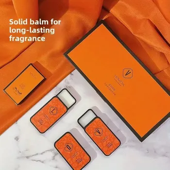 Set di 4 Profumi Solidi, Fragranze Floreali e Fruttate, Lunga Durata, Aroma Delicato e Portatile, Adatto per Regali o Uso Quotidiano