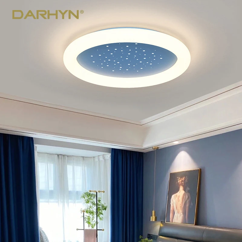 

Modern LED Ceiling Light For Boys Girls 2022 New Meteor Shower Home Indoor Lighting Children's Room Lamps Lustre White Blue