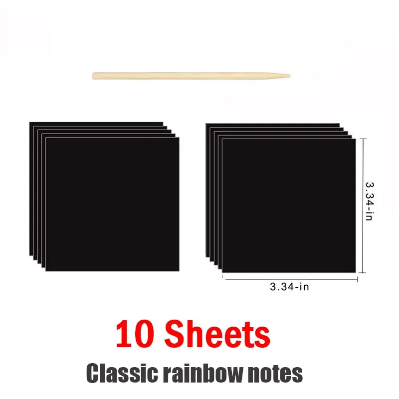 Голографічний райдужний скретч-папір Мистецтво Міні-картки для нотаток Об’ємна вечірка Приналежності для художнього ремесла Іграшка Подарунок Дівчата Хлопчики Наповнювачі панчі