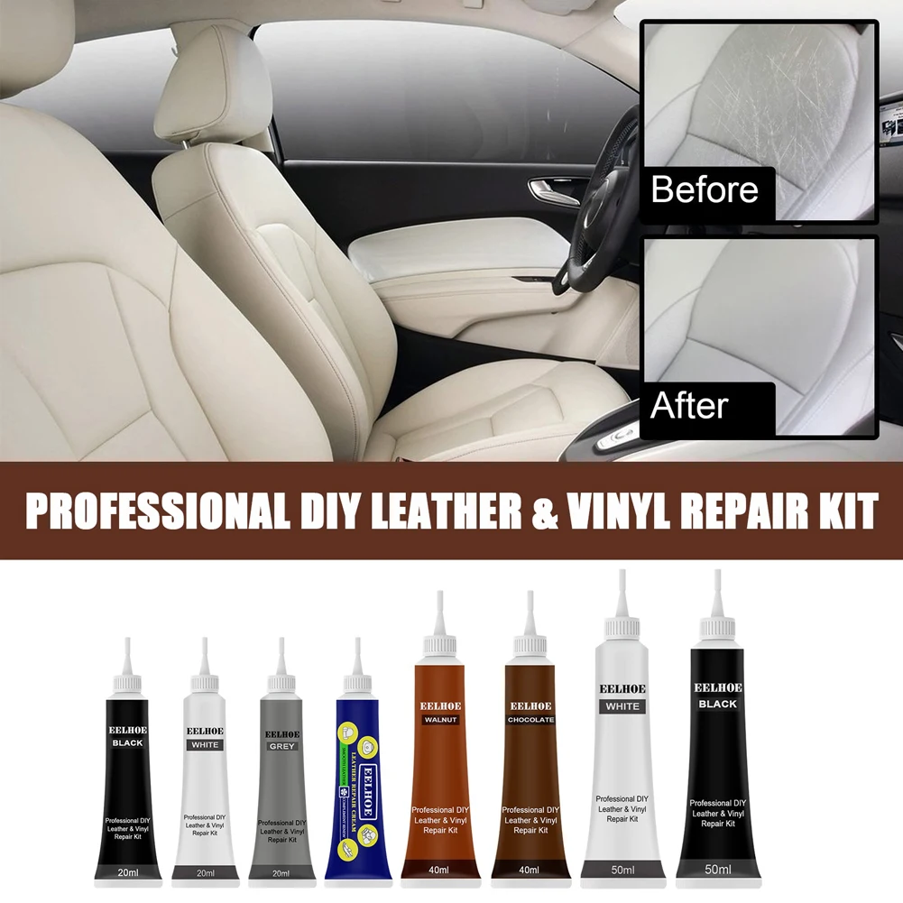Seggiolino Auto In Pelle Refurish Cream Restore Lustre Leather Repair Gel 20Ml/40Ml/50Ml Sofa Leather Color Repair Cream Per Seggiolino Auto