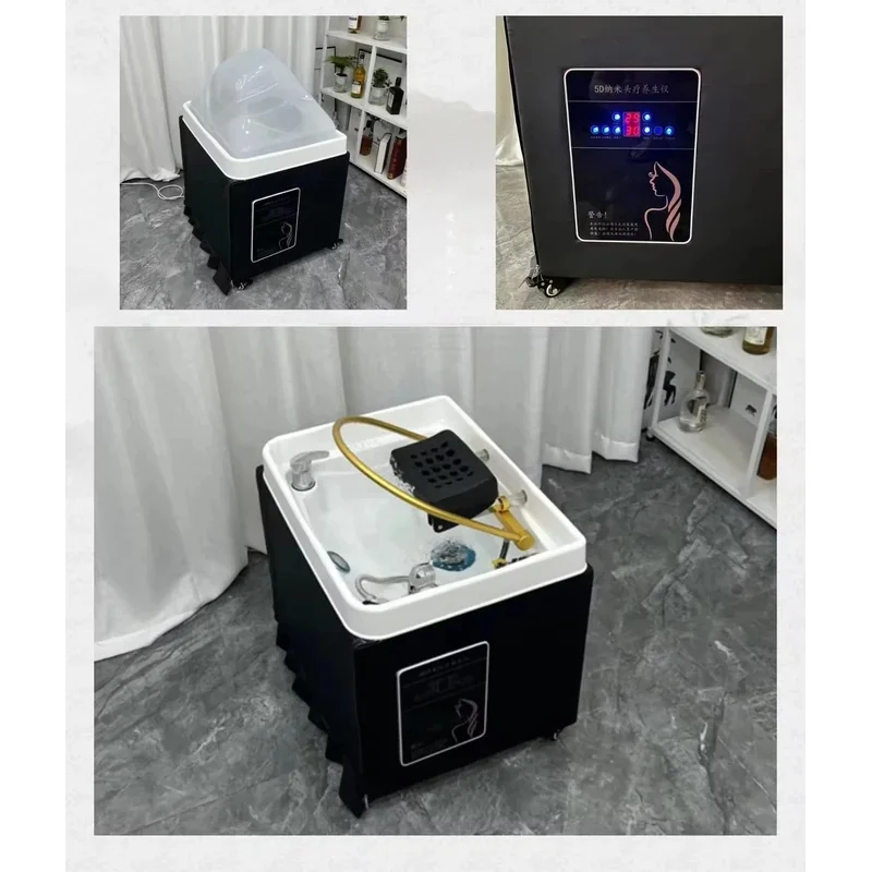 Head Spa Shampoo Chair Hair Salon Hair Washing Station Chair Move Therapy Lettino Massaggio Furnitur 3