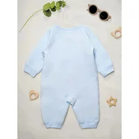 Barboteuse en coton avec chapeau pour nouveau-né, combinaison pour bébé garçon et fille, ours de dessin animé mignon, toutes saisons 4