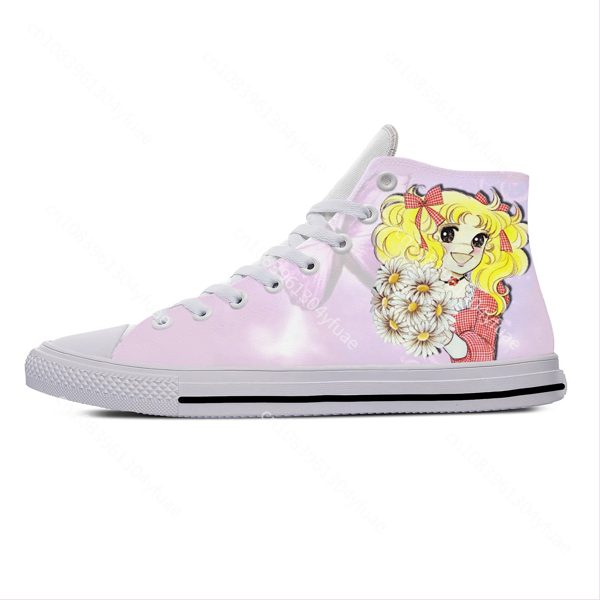Japanese Anime Manga Cartoon Candy Candy Fashion Casual Cloth Shoes High Top Lightweight Breathable 3D Print Men Women Sneakers 5