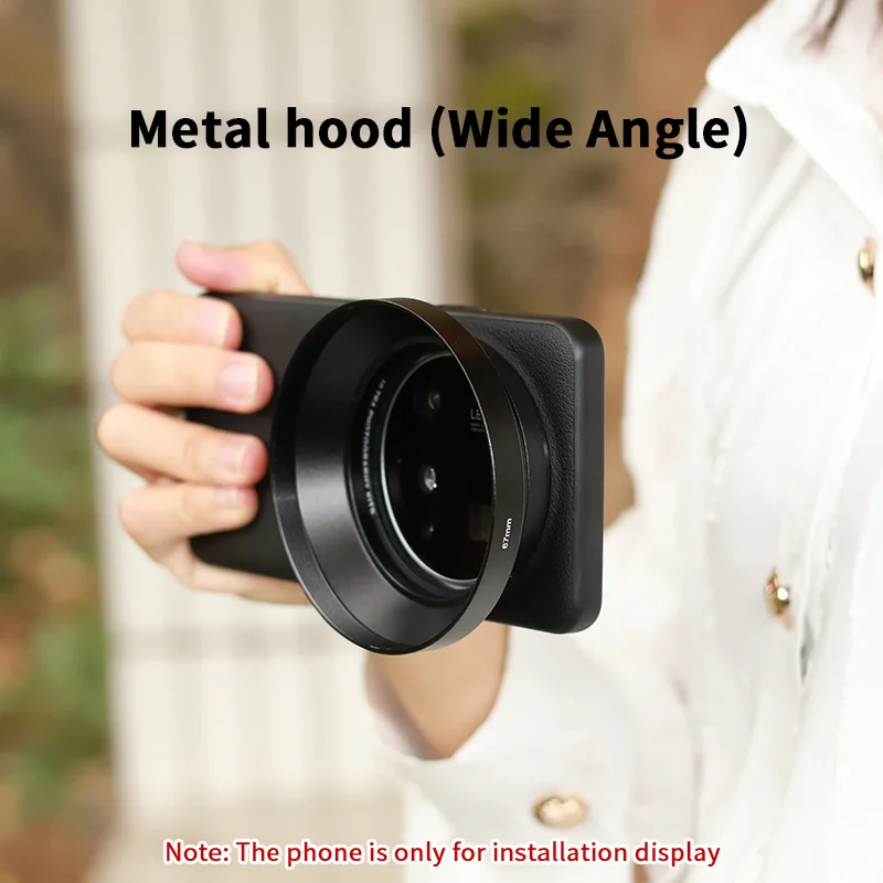 Shooting Leather Phone Case with 67mm Metal Lens Filter Adapter Ring UV CPL ND8 Macro Star For Xiaomi 15Ultra/ 14ultra/ 13ultra