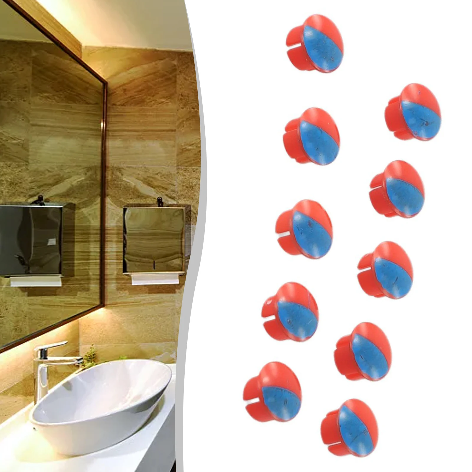 10pcs Faucet Handle Hot And Cold Water Sign Red And Blue Label Decoration Cover Kitchen Bathroom Mixer Tap Indicate Accessories faucet cover faucet handle