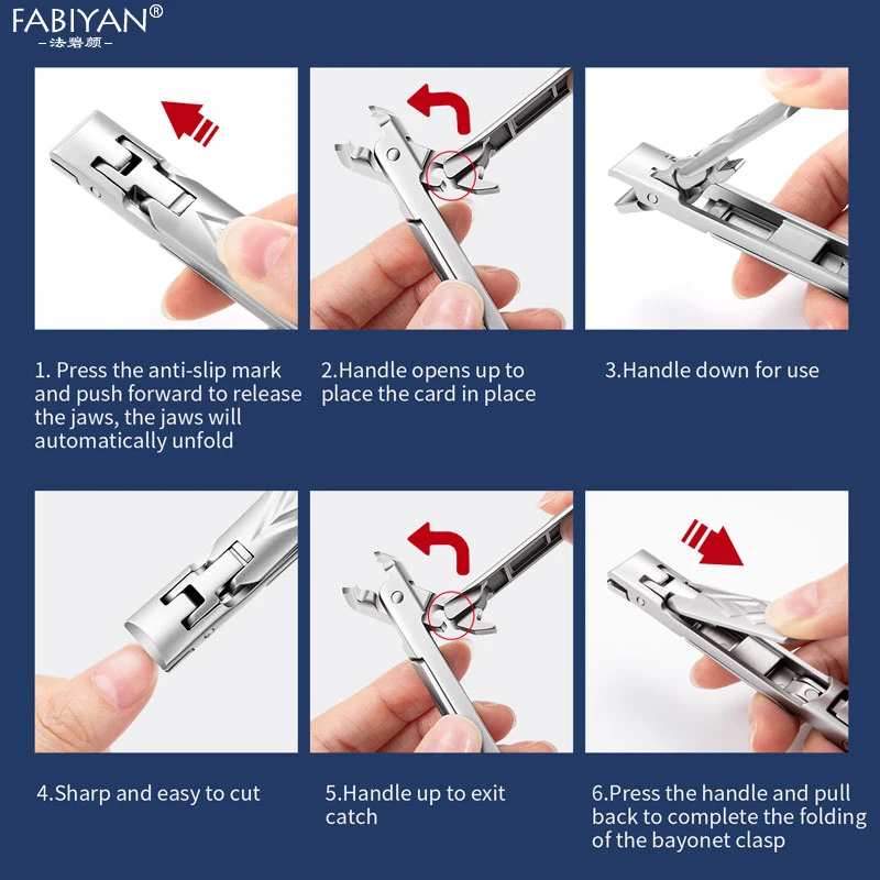 Stainless Steel Nail Clipper Double-sided Nail Cutter Professional Manicure Cutters Portable Travel Manicure Tools For Women 6