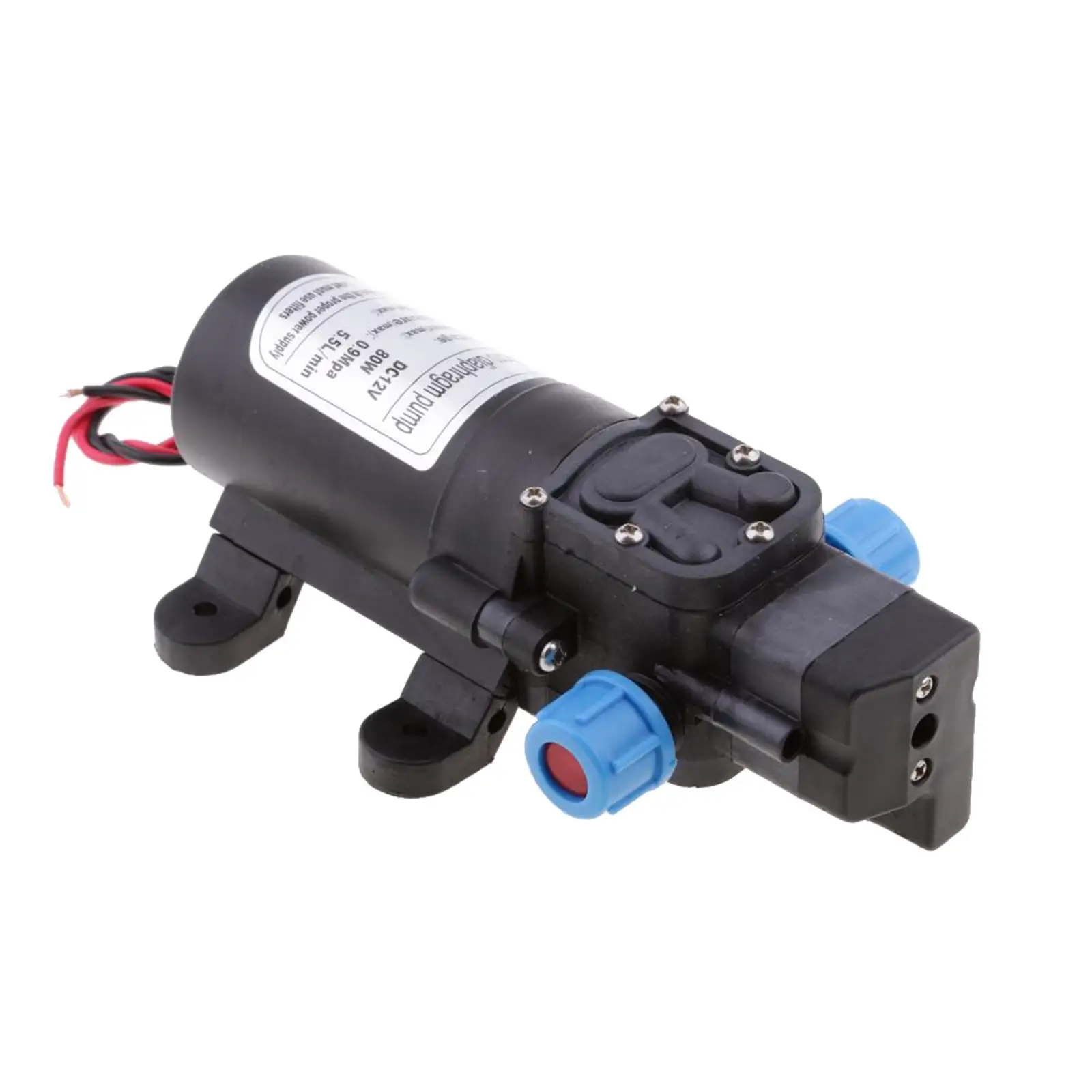 DC 12V 80W Motor High Pressure Diaphragm Water Self Priming Pump 5.5L/Min B