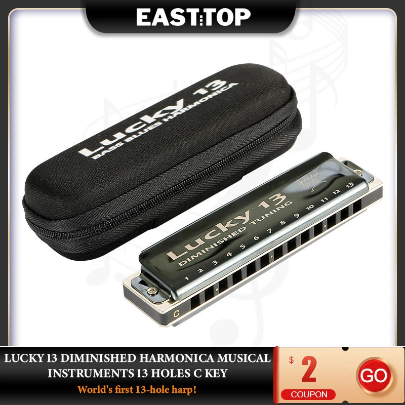 Easttop Lucky 13 Diminished Harmonica Musical Instruments 13 Holes C