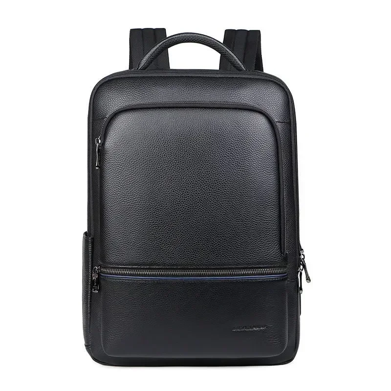 2025 New Fashion Luxury Brand Real Genuine Leather Men Backpacks Student Backpack Boy Luxury 15.6 Inch Computer Laptop Bag 4