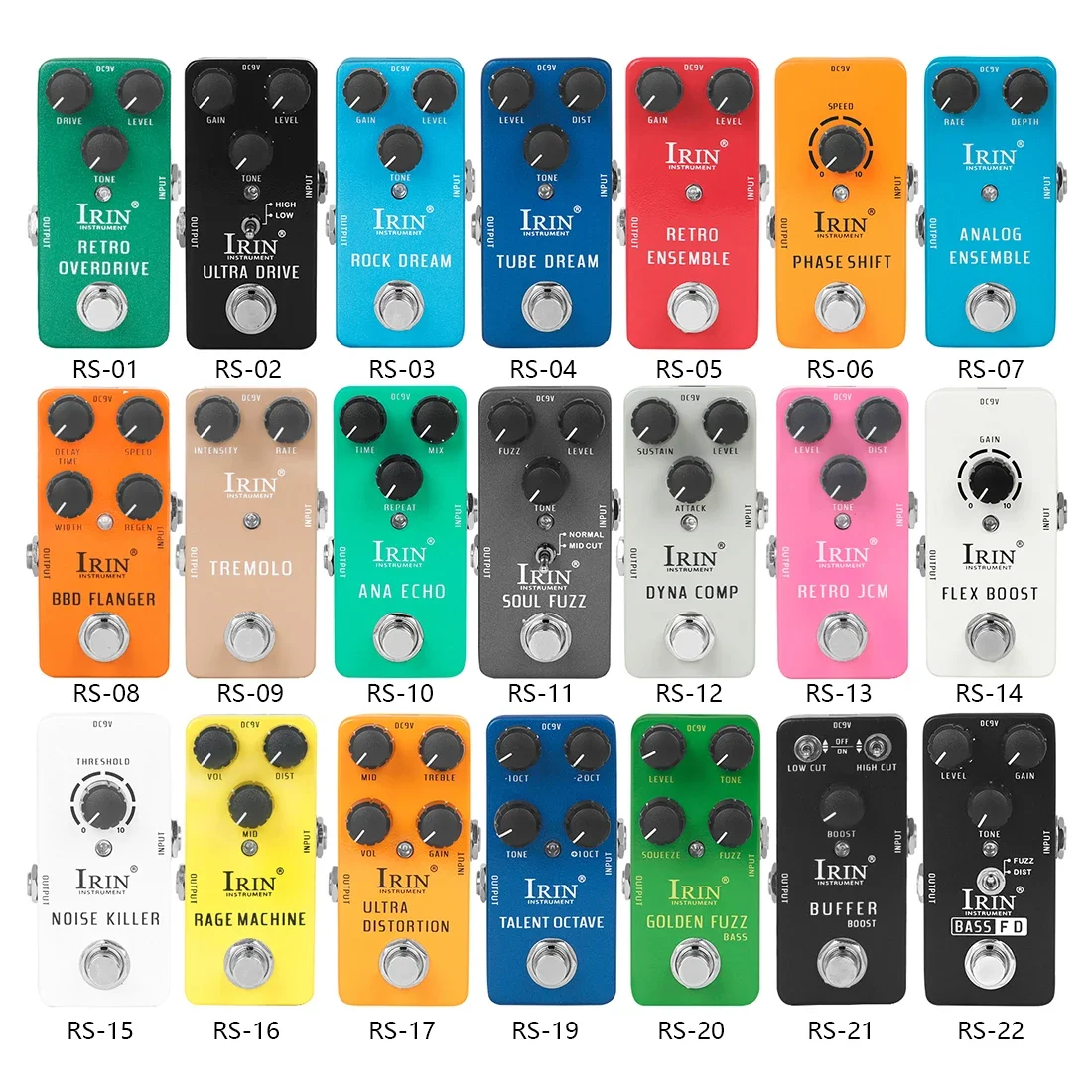 IRIN NEUE Guitarra Effekt Pedal Kompression Fuzz Overdrive Distortion Boost Bass True Bypass Pedale Elektrische Gitarre Zubehör – Detail 1