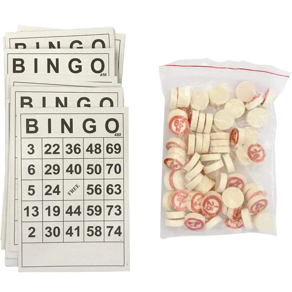 

Educational Bingo Game Cards Boards Games Reusable Paper Bingo Chess Toy Interesting Unique Numbers Bingo Toys Set Kids Toys