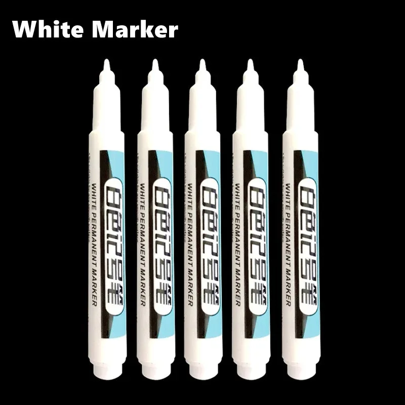 Permanent Marker White Permanent Paint Pen Set For Wood Rock Plastic Leather Glass Stone Metal Canvas Ceramic Deep Hole