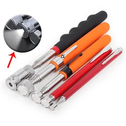 Ramasseur magnétique Portable rétractable avec lumière, stylo de ramassage télescopique, vis de voiture, stylo de ramassage de boulons, outils automatiques pratiques 