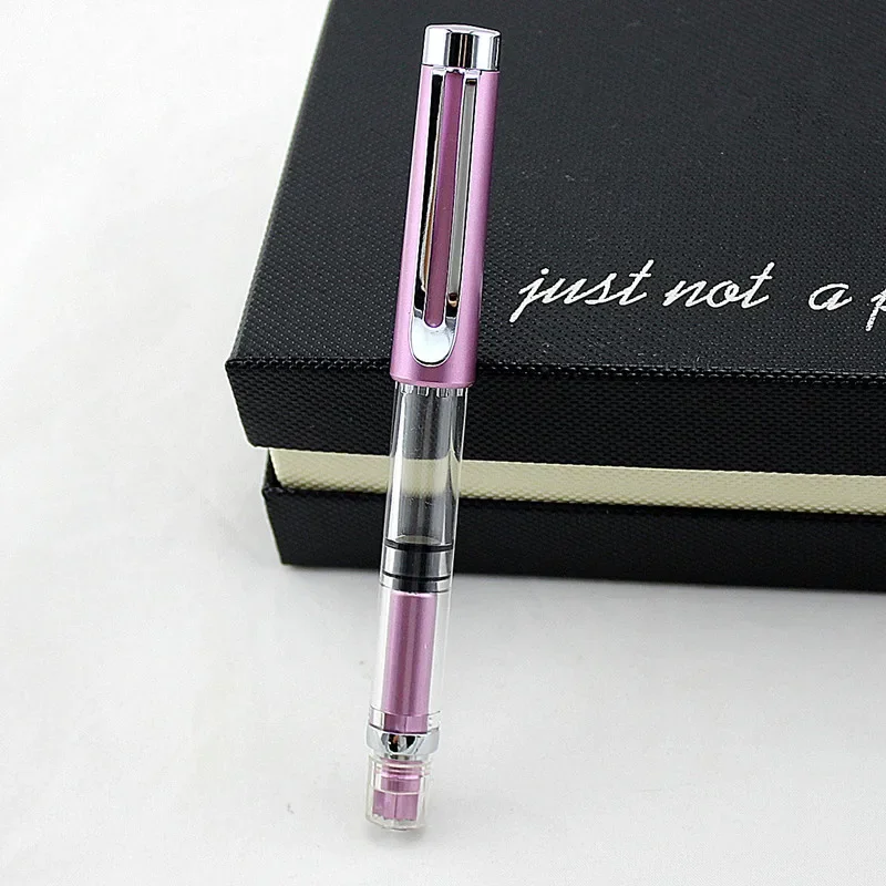新しい透明な樹脂製万年筆,ef/fペン先,0.38/0.5mm,オフィスや