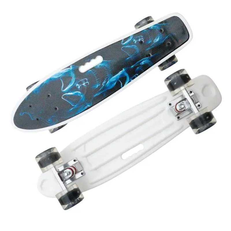 

Skateboard For Kids 22in Complete Skateboard Small Fish Boards For Kids Easy Carrying Deck Toys With Strong Bearing For Kids
