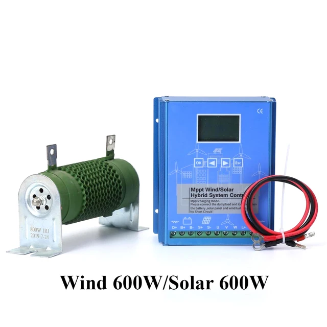 MPPT Wind Solar Hybrid Charge Controller Wind 1200W & Solar 1000W 12