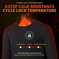Winter Thermal Jacket Heated Vest Men Heated Underwear Thermal Men's Ski Suit USB Electric Heating Clothing Fleece Long Johns 3