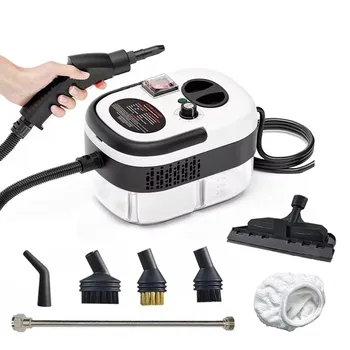 Pulitore a Vapore Portatile ad Alta Temperatura con Testine a Spazzola per Auto e Cucina