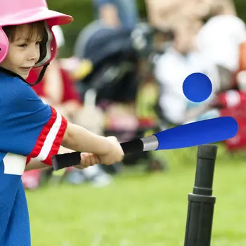 1Set Baseball Set Soft Impact Material Easy Grip Bat Lightweight Ball Indoor Outdoor Use Safety Design for Young 1