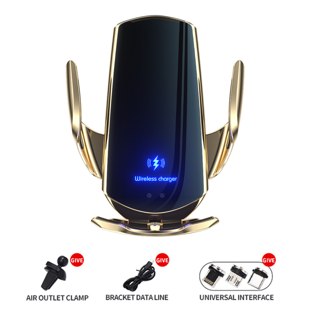 30W Qi Car Wireless Charger for iPhone 13 12 11 XS XR X Samsung Xiaomi Magnetic USB Infrared Sensor Phone Holder Mount
