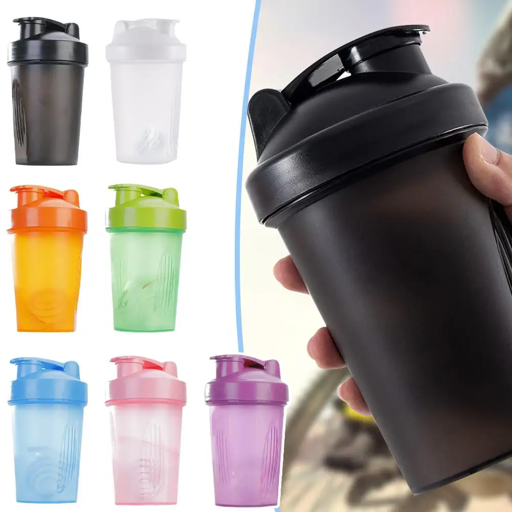 

Shaker Cup Sports Portable Convenient Stirring Cup Accessories Plastic Adults Shakers Drink Water Bottle 400ml Y0T4